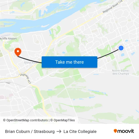 Brian Coburn / Strasbourg to La Cite Collegiale map
