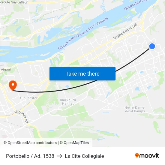 Portobello / Ad. 1538 to La Cite Collegiale map