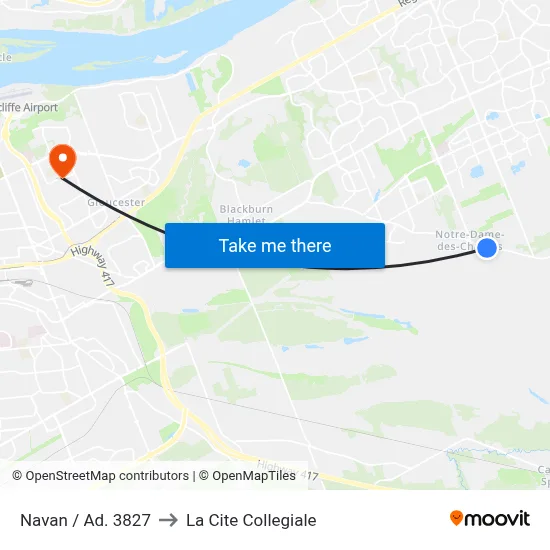 Navan / Ad. 3827 to La Cite Collegiale map