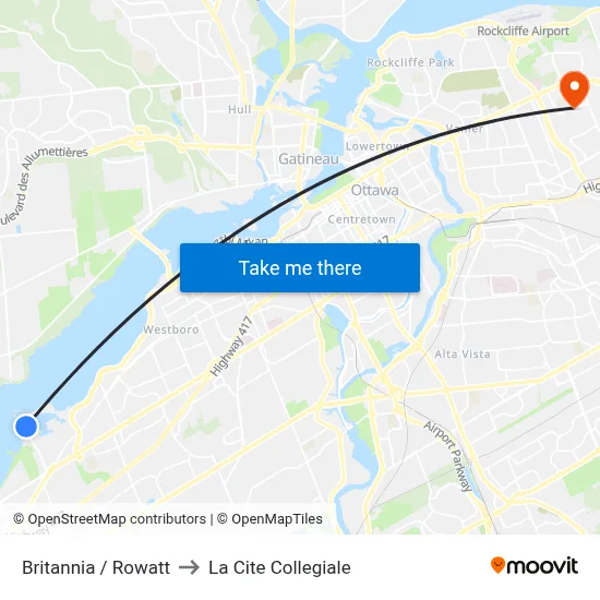 Britannia / Rowatt to La Cite Collegiale map