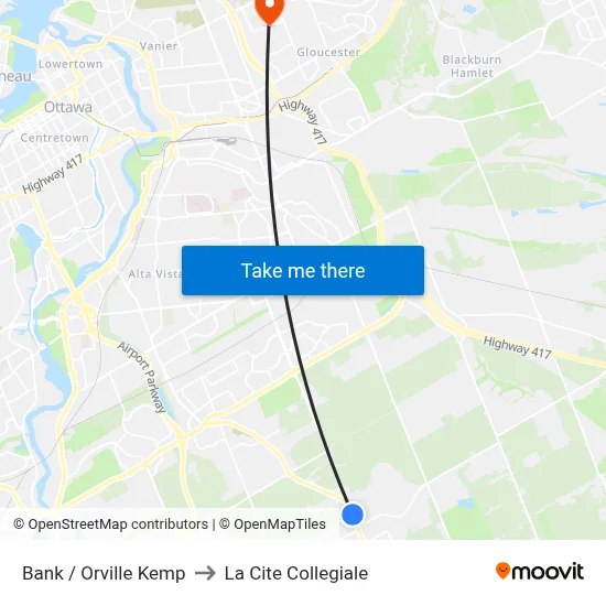 Bank / Orville Kemp to La Cite Collegiale map