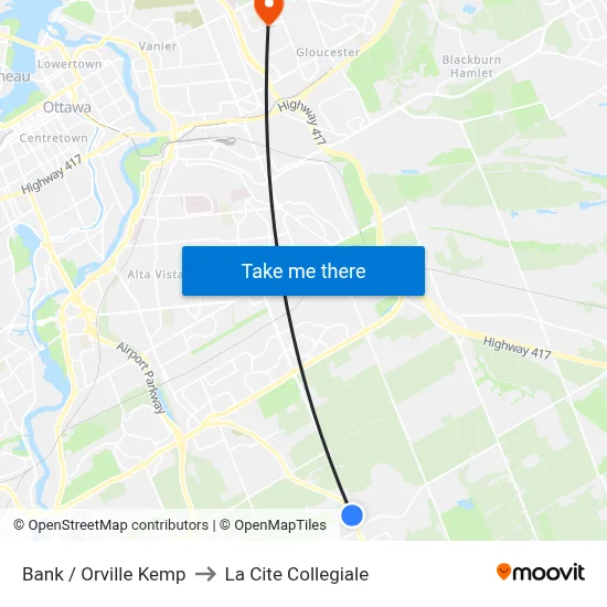 Bank / Orville Kemp to La Cite Collegiale map