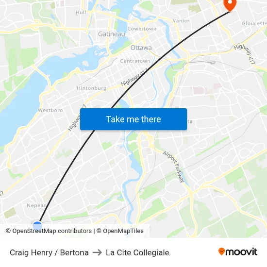 Craig Henry / Bertona to La Cite Collegiale map