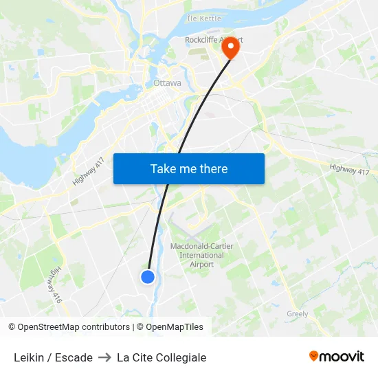 Leikin / Escade to La Cite Collegiale map