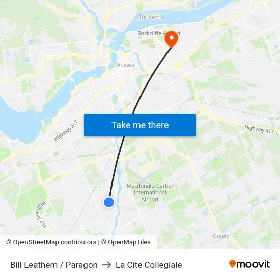 Bill Leathem / Paragon to La Cite Collegiale map