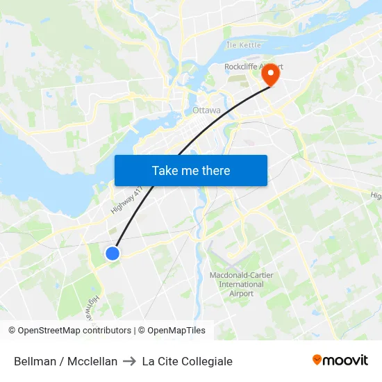 Bellman / Mcclellan to La Cite Collegiale map