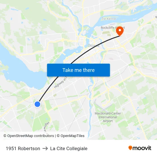 1951 Robertson to La Cite Collegiale map