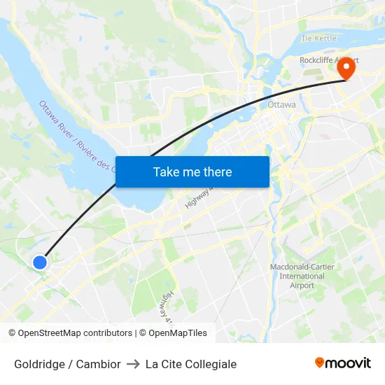 Goldridge / Cambior to La Cite Collegiale map