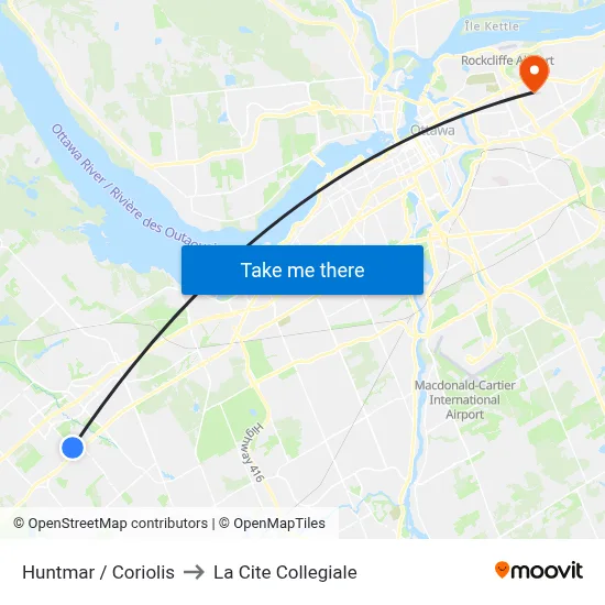 Huntmar / Coriolis to La Cite Collegiale map