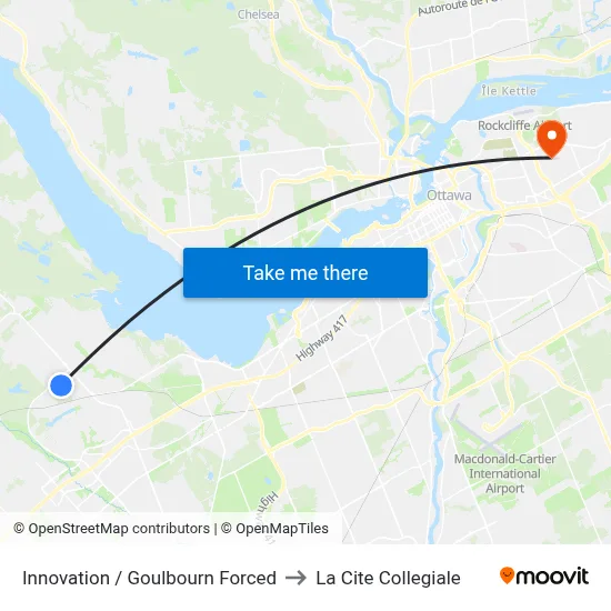 Innovation / Goulbourn Forced to La Cite Collegiale map
