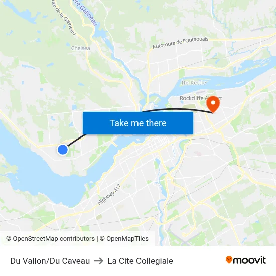 Du Vallon/Du Caveau to La Cite Collegiale map