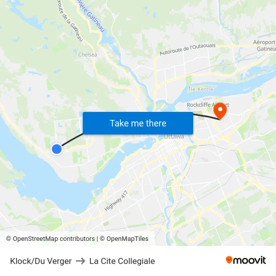Klock/Du Verger to La Cite Collegiale map