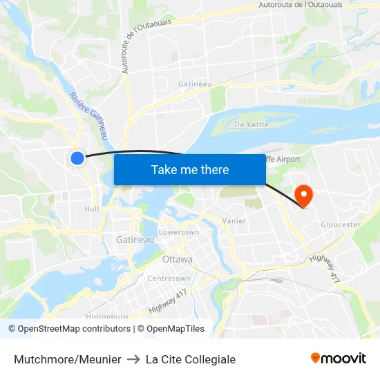Mutchmore/Meunier to La Cite Collegiale map