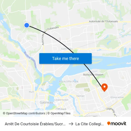 Arrêt De Courtoisie Érables/Sucrerie to La Cite Collegiale map