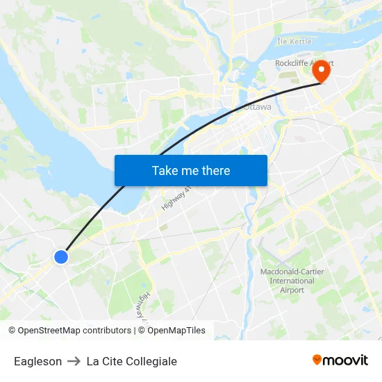 Eagleson to La Cite Collegiale map