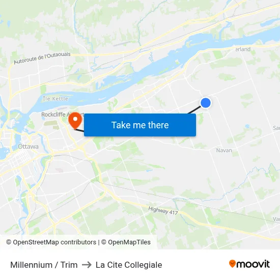 Millennium / Trim to La Cite Collegiale map