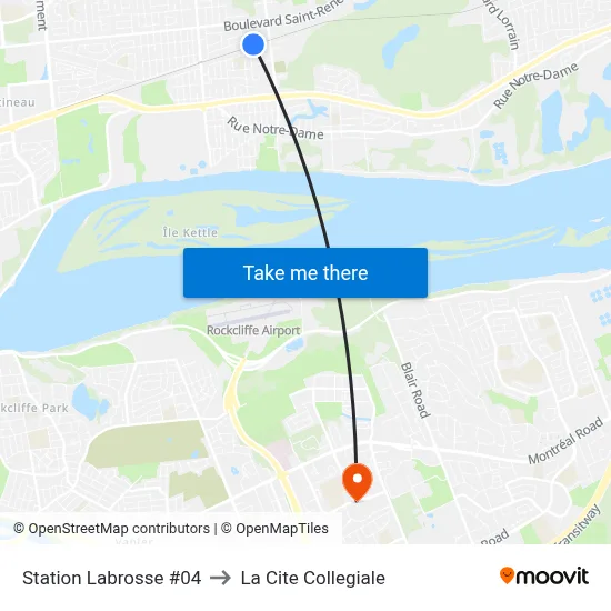 Station Labrosse #04 to La Cite Collegiale map