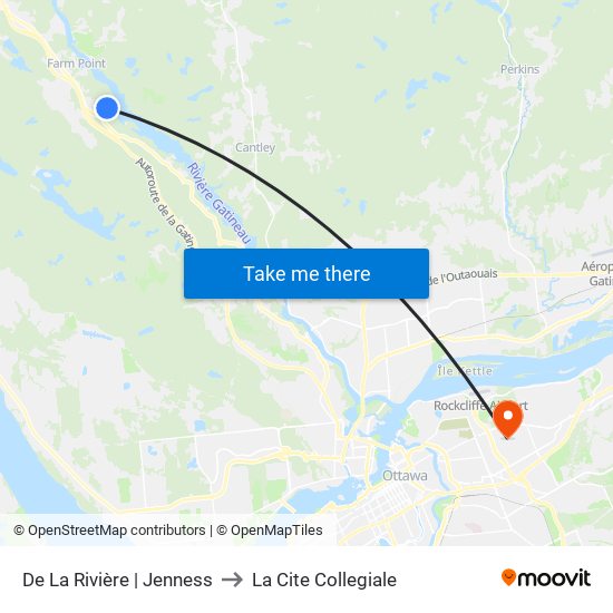 De La Rivière | Jenness to La Cite Collegiale map