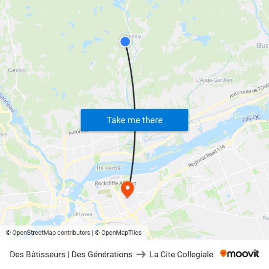 Des Bâtisseurs | Des Générations to La Cite Collegiale map