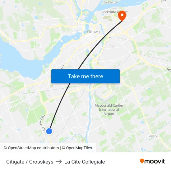 Citigate / Crosskeys to La Cite Collegiale map
