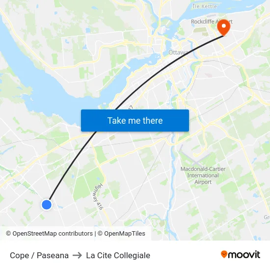 Cope / Paseana to La Cite Collegiale map