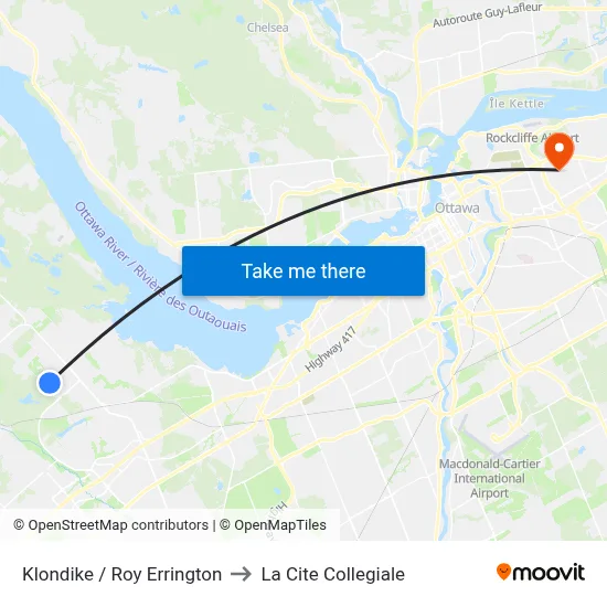 Klondike / Roy Errington to La Cite Collegiale map