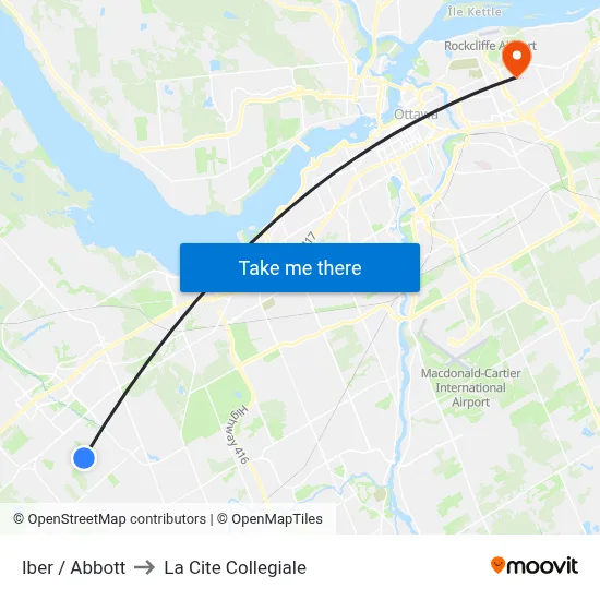Iber / Abbott to La Cite Collegiale map