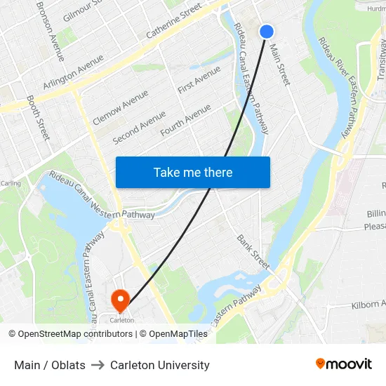 Main / Oblats to Carleton University map
