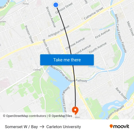 Somerset W / Bay to Carleton University map