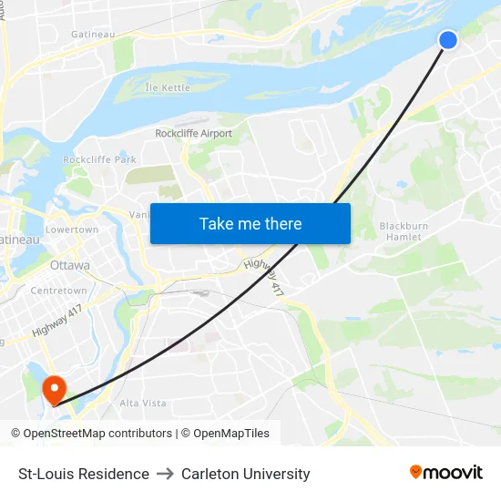St-Louis Residence to Carleton University map