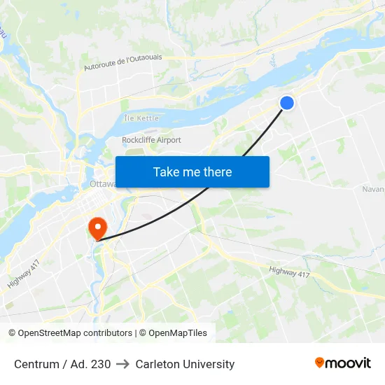 Centrum / Ad. 230 to Carleton University map