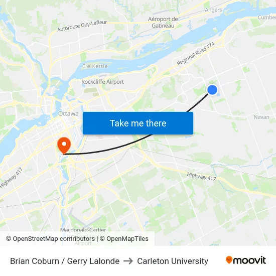 Brian Coburn / Gerry Lalonde to Carleton University map