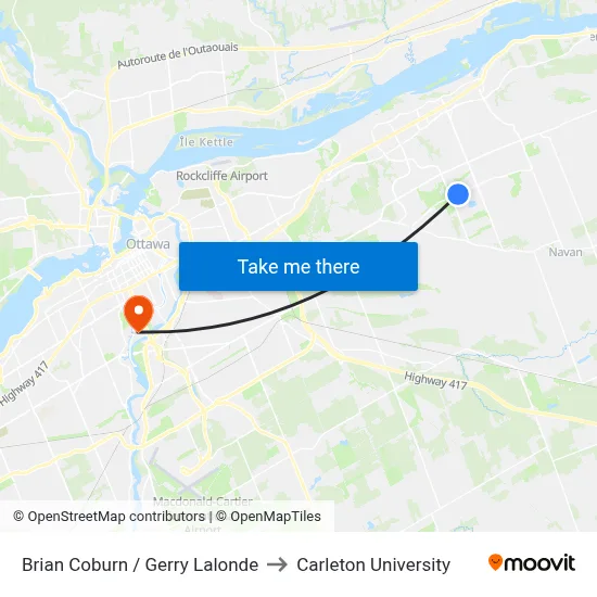 Brian Coburn / Gerry Lalonde to Carleton University map