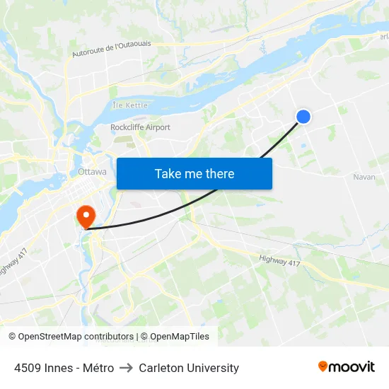 4509 Innes - Métro to Carleton University map