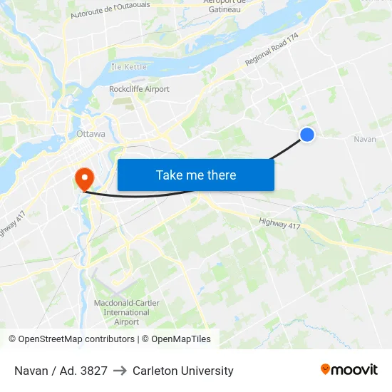 Navan / Ad. 3827 to Carleton University map