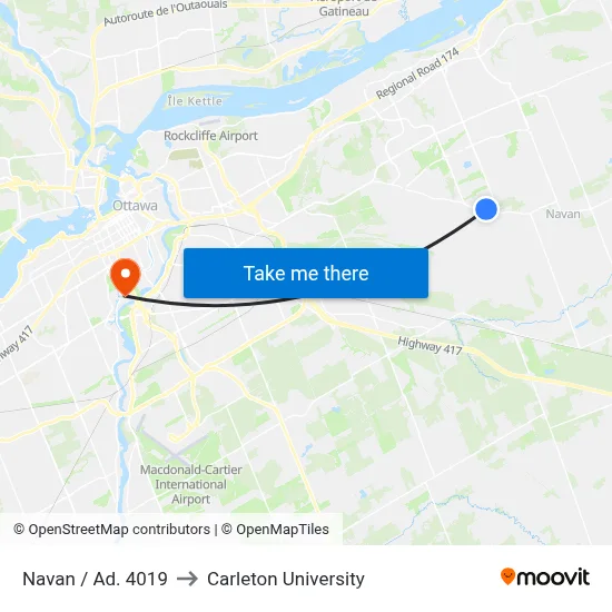 Navan / Ad. 4019 to Carleton University map