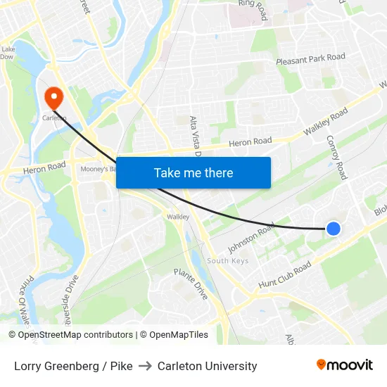 Lorry Greenberg / Pike to Carleton University map