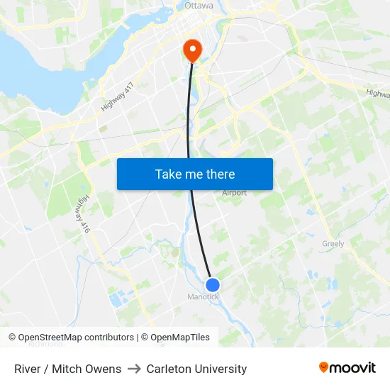 River / Mitch Owens to Carleton University map