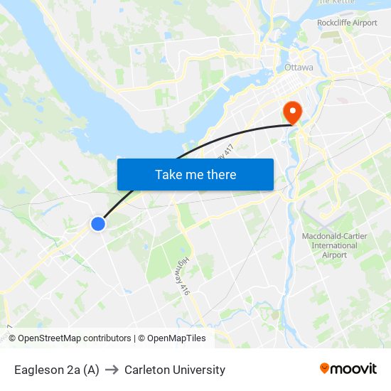 Eagleson 2a (A) to Carleton University map