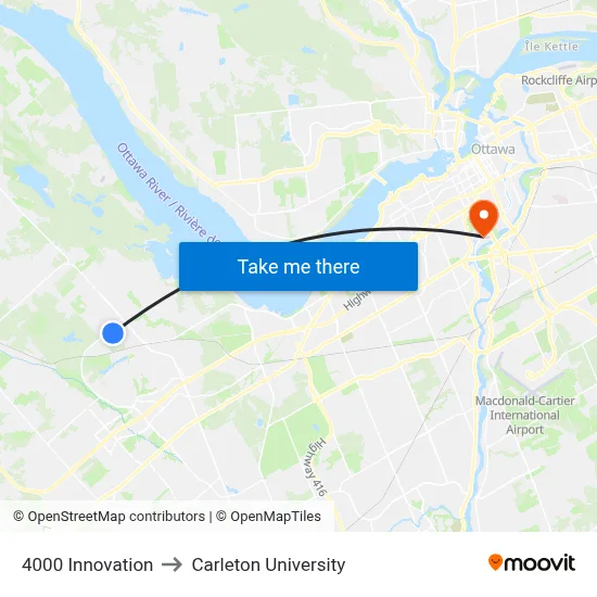 4000 Innovation to Carleton University map