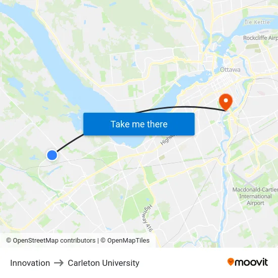 Innovation to Carleton University map