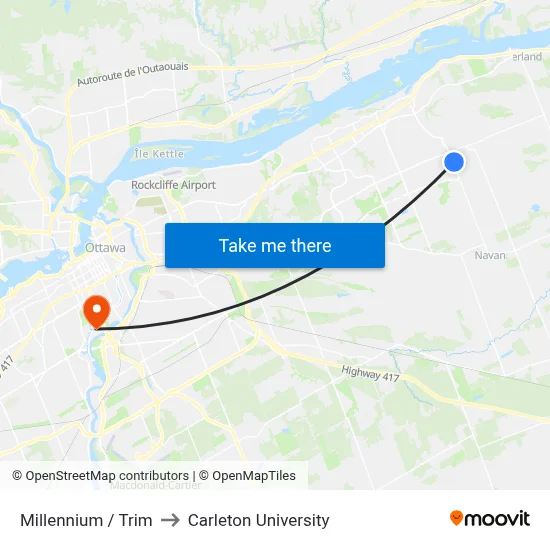 Millennium / Trim to Carleton University map