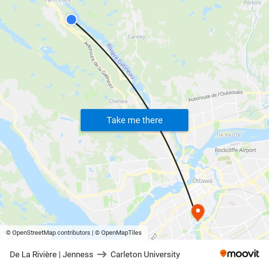 De La Rivière | Jenness to Carleton University map