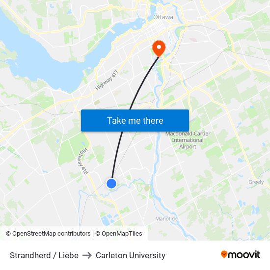 Strandherd / Liebe to Carleton University map