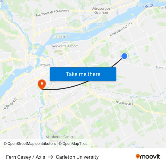 Fern Casey / Axis to Carleton University map