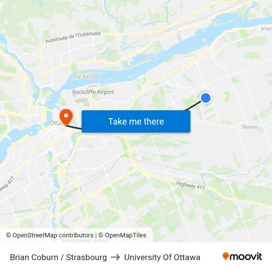 Brian Coburn / Strasbourg to University Of Ottawa map