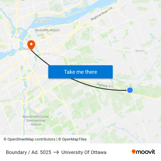 Boundary / Ad. 5025 to University Of Ottawa map