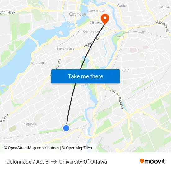 Colonnade / Ad. 8 to University Of Ottawa map