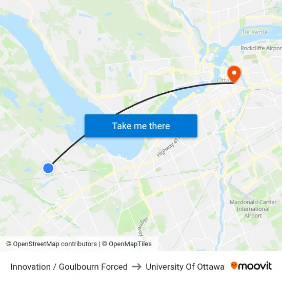 Innovation / Goulbourn Forced to University Of Ottawa map