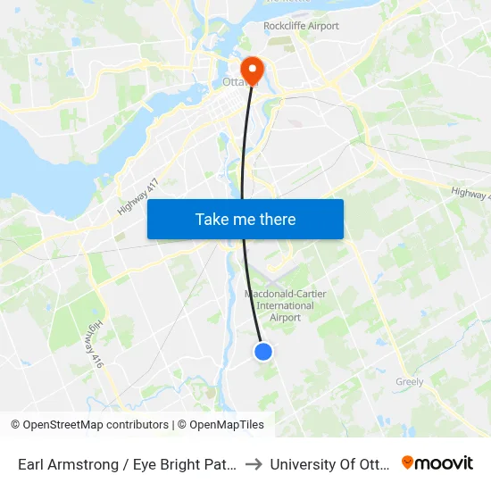 Earl Armstrong / Eye Bright Pathway to University Of Ottawa map